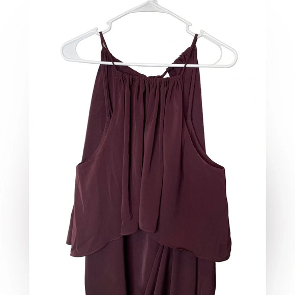 NWT Shona Joy Frill High Neck Maxi Dress Size 12 US Asymmetrical Hem - Picture 4 of 9